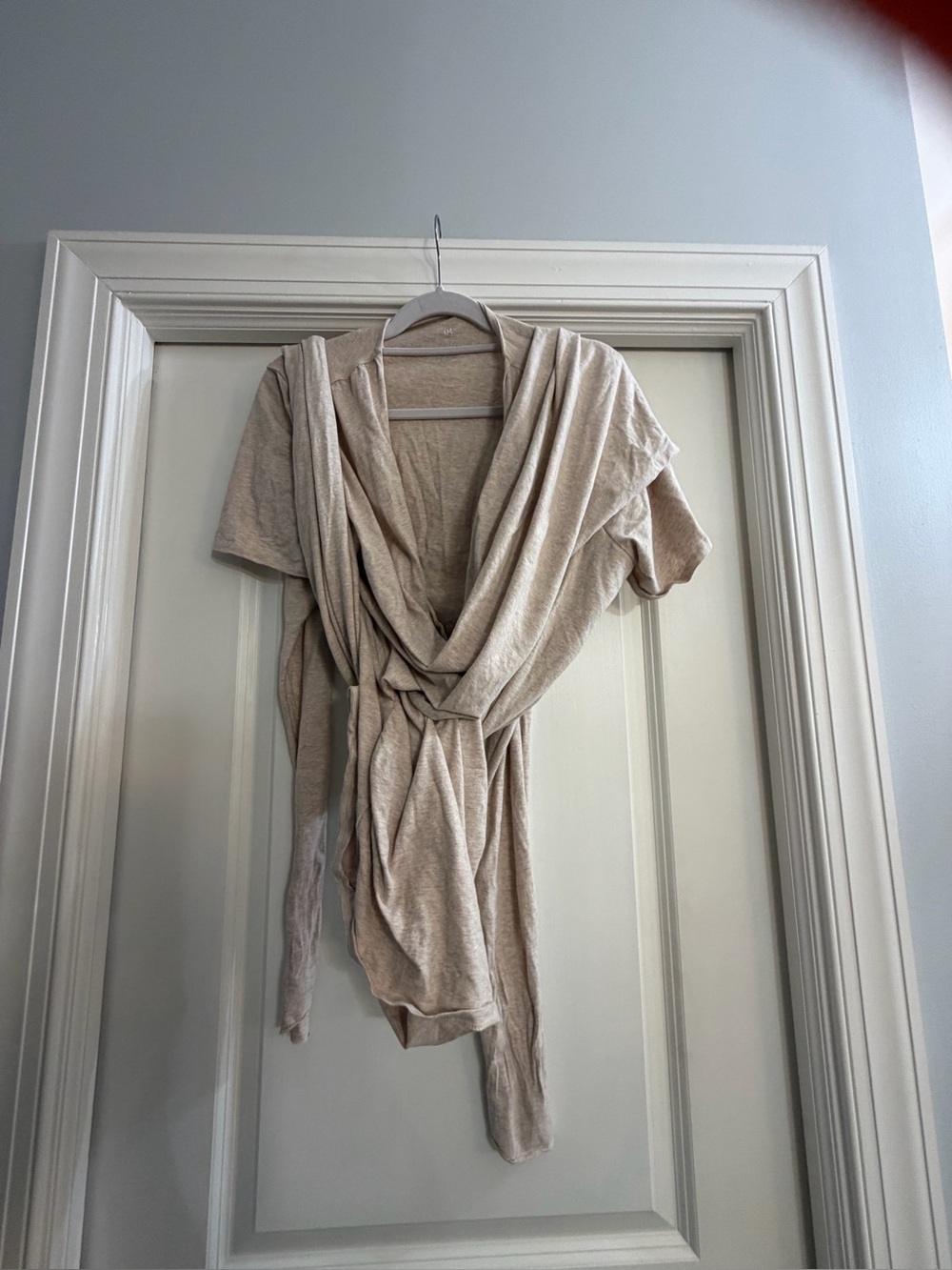 Kindred Bravely Women's XL Organic Cotton Skin to Skin Wrap Top beige Nursing